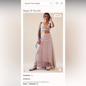 NWT Free People  Shape of You Lace Set